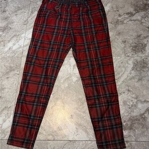 Zara Red Plaid Chinos